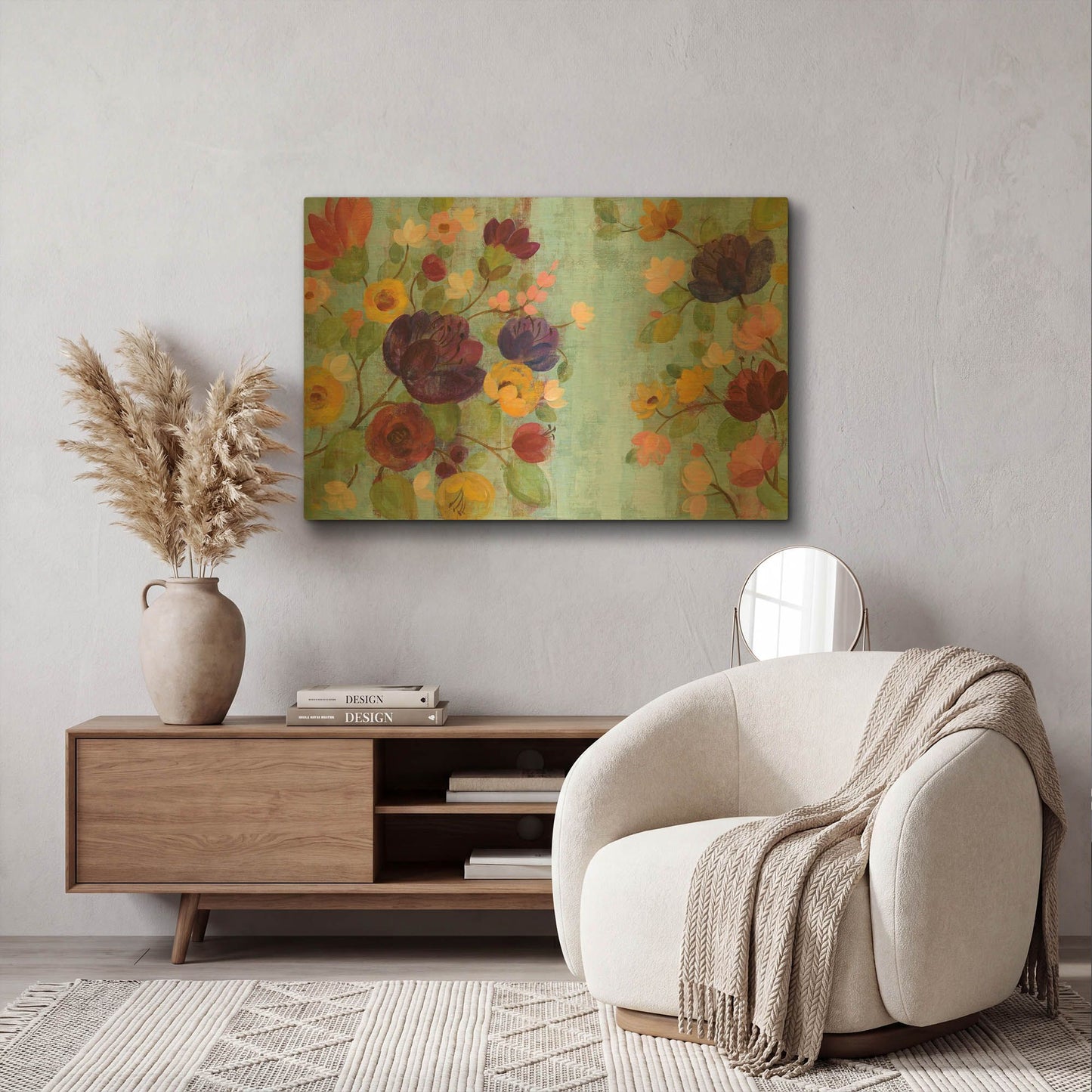 'Morning Floral' By Silvia Vassileva Gold Metal Wall Art