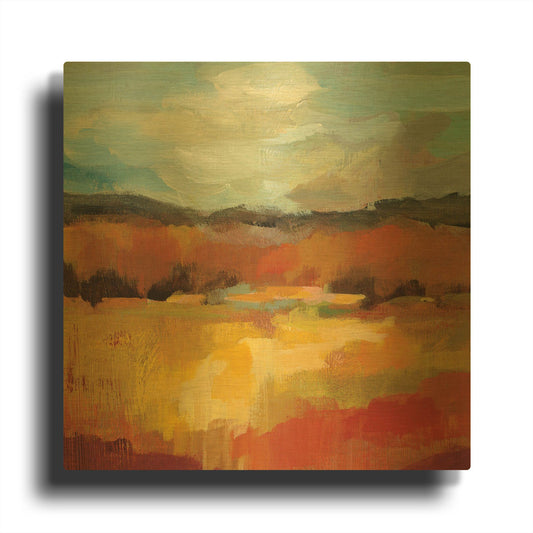 'October Moment II' By Silvia Vassileva Gold Metal Wall Art