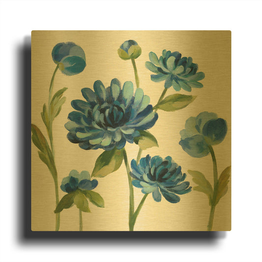 'Seaside Garden II' By Silvia Vassileva Gold Metal Wall Art