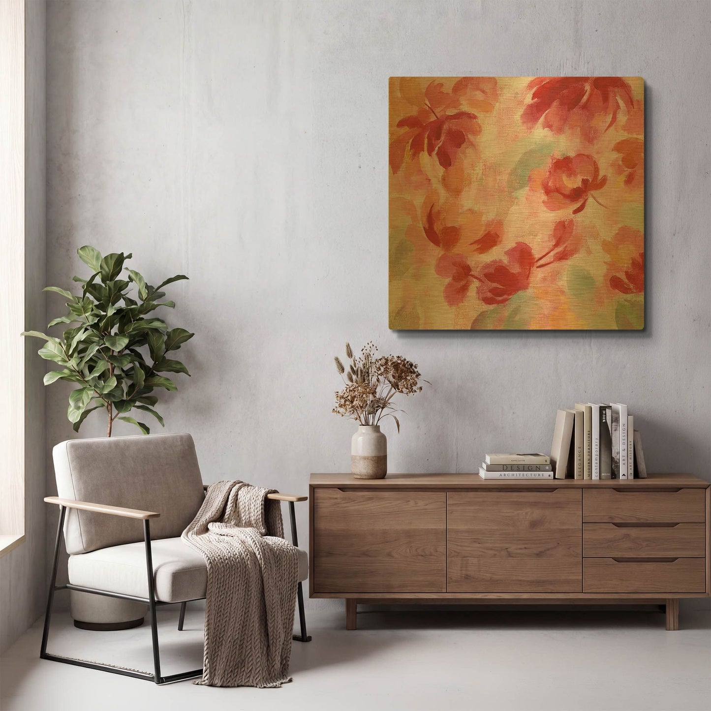 'Spring Galore III' By Silvia Vassileva Gold Metal Wall Art