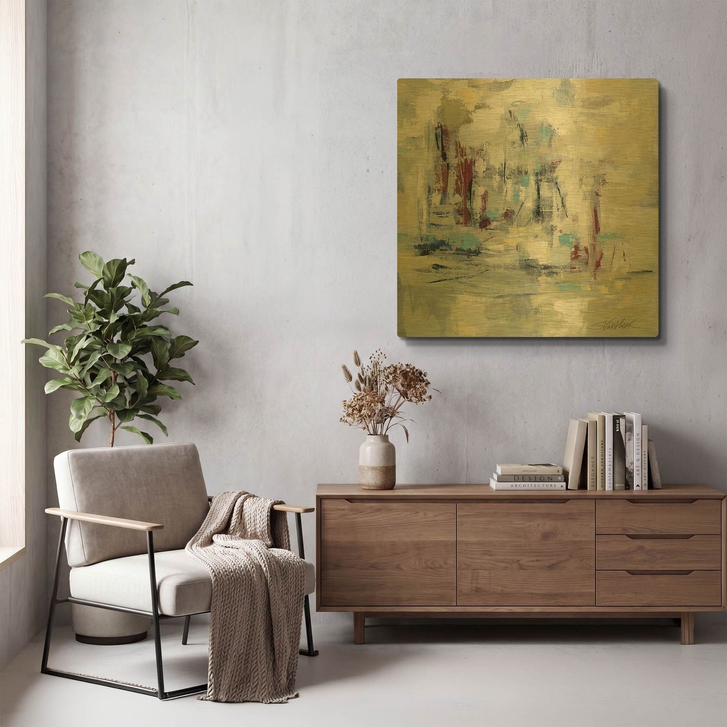 'Nautical Mood Spice' By Silvia Vassileva Gold Metal Wall Art