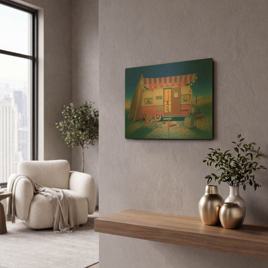 'Happy Campers' By Richard Courtney Gold Metal Wall Art