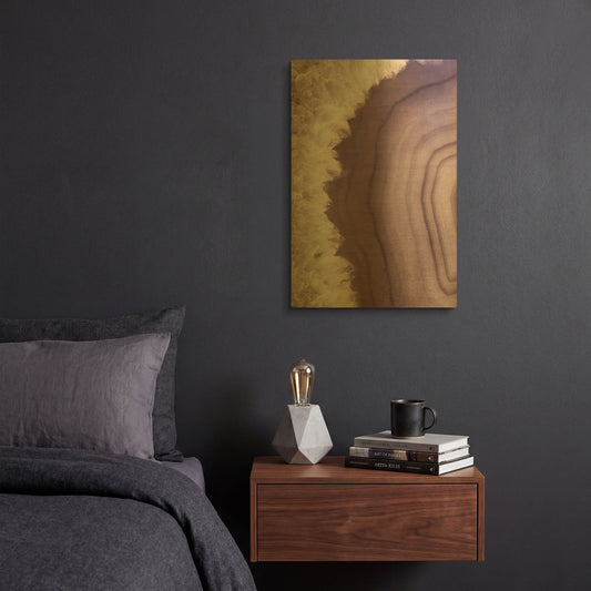 'Agate Geode I Plum' By Wild Apple Portfolio Gold Metal Wall Art