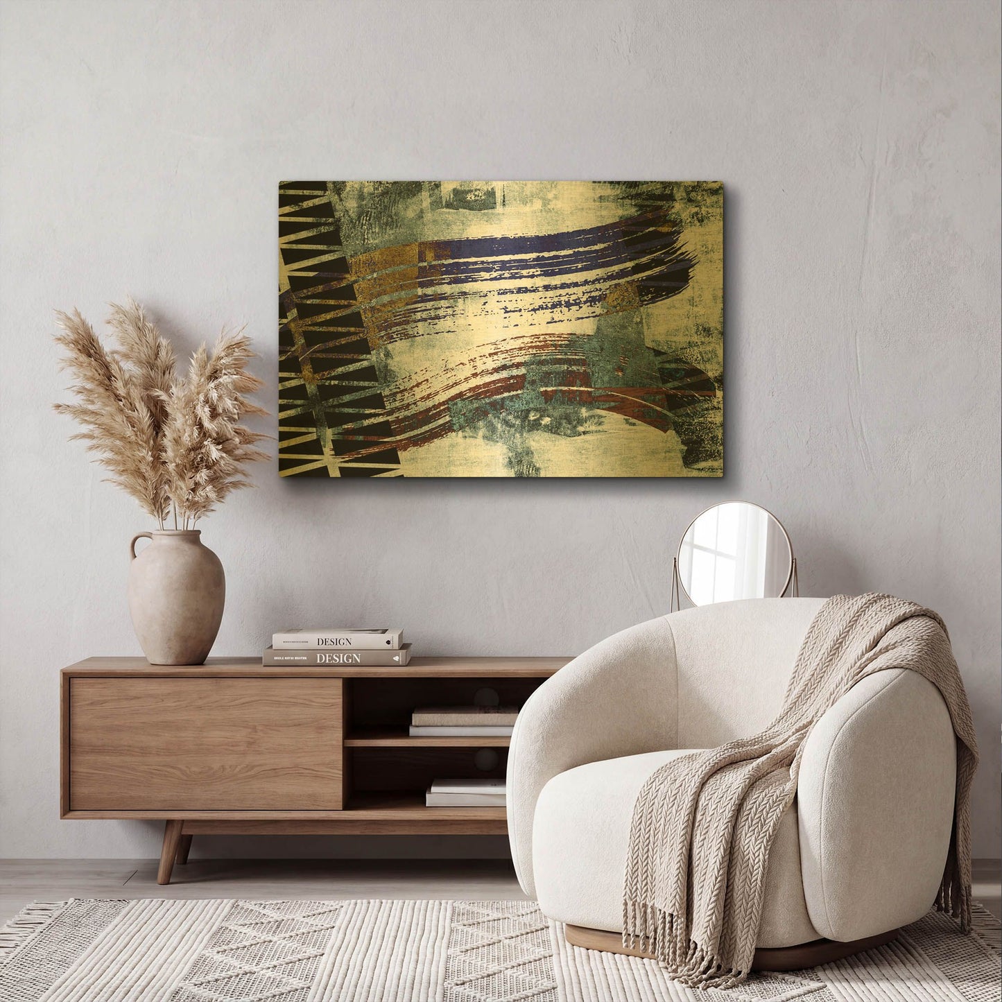 'Clamorous' By Delores Naskrent Gold Metal Wall Art