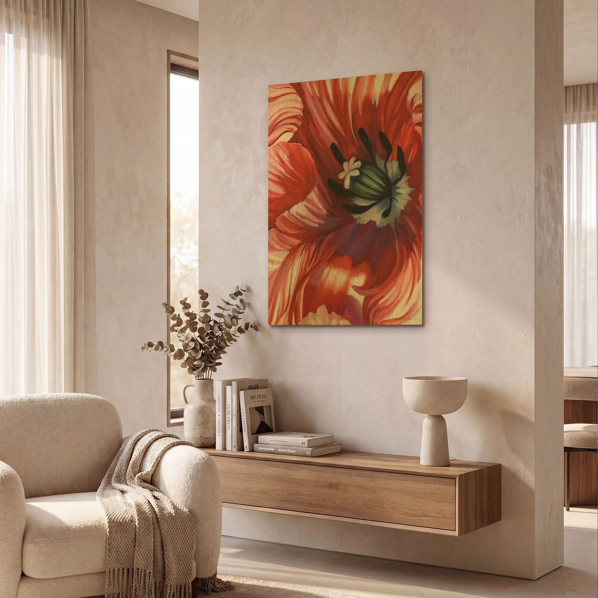 'Swashbuckler Poppy' By Louise Montillio Gold Metal Wall Art