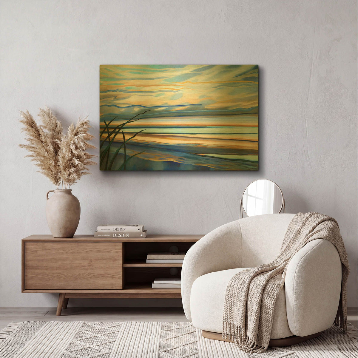 'Shorelines' By Louise Montillio Gold Metal Wall Art