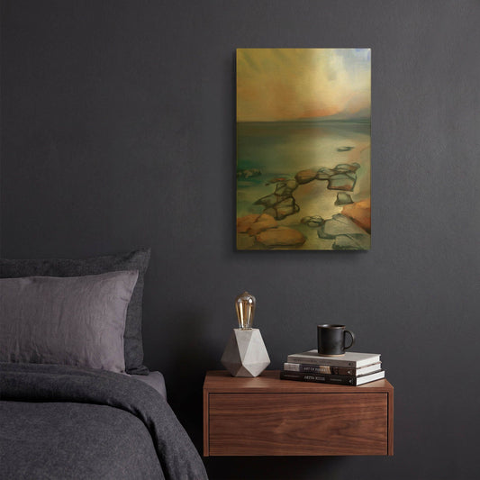 'Tidal Glow' By Louise Montillio Gold Metal Wall Art