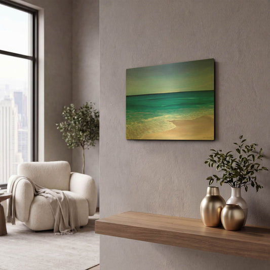 'Rippling Waves' By Louise Montillio Gold Metal Wall Art