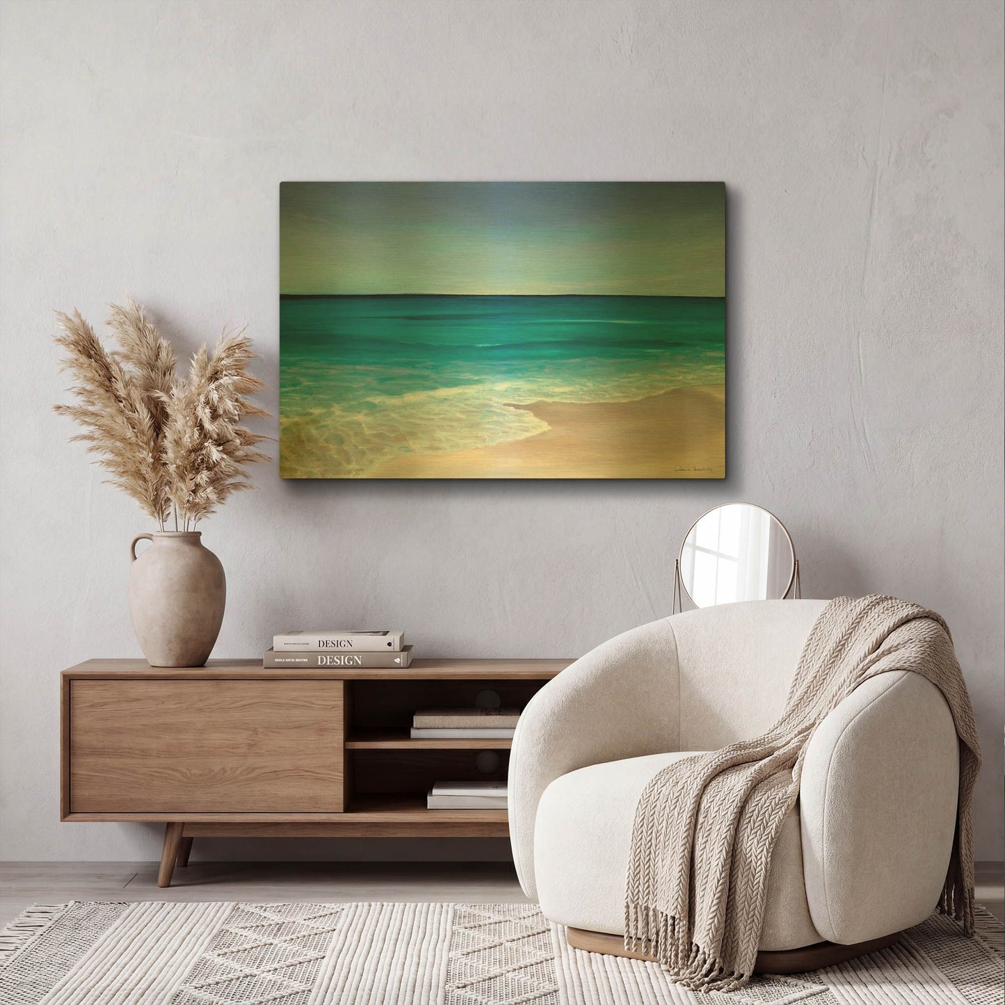 'Rippling Waves' By Louise Montillio Gold Metal Wall Art