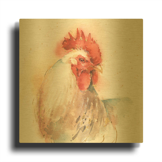 'Farm Friends V' By Lisa Audit Gold Metal Wall Art