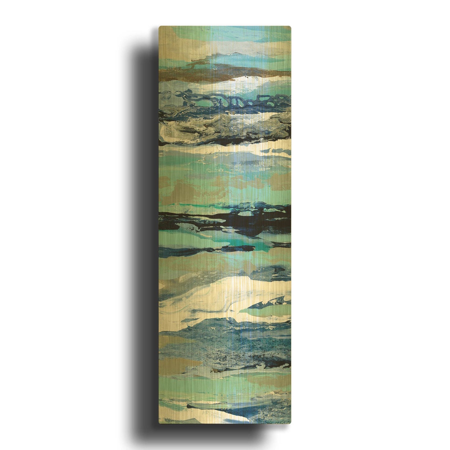 'Coastal Sea Foam II' By Silvia Vassileva Gold Metal Wall Art