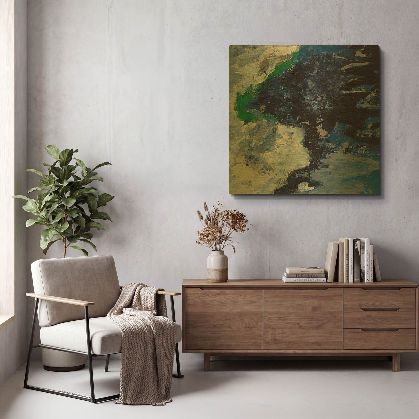 'Northern Coast I' By Silvia Vassileva Gold Metal Wall Art