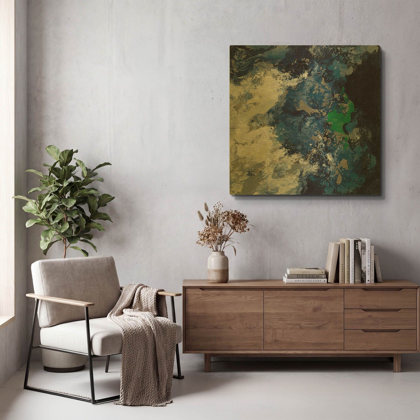 'Northern Coast III' By Silvia Vassileva Gold Metal Wall Art