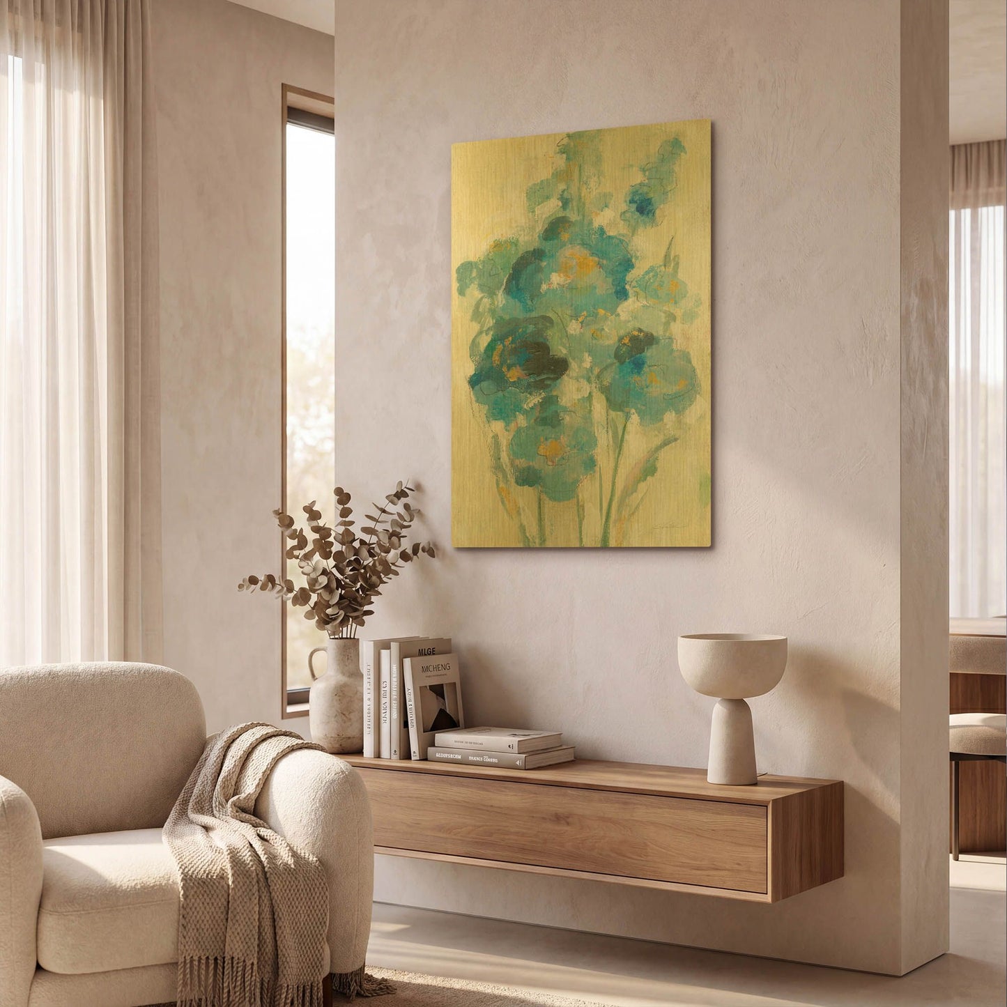 'Loose Bouquet I' By Silvia Vassileva Gold Metal Wall Art