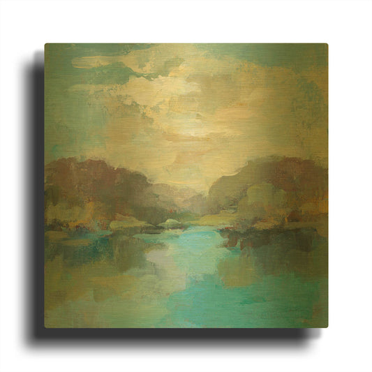 'Mini Landscape' By Silvia Vassileva Gold Metal Wall Art