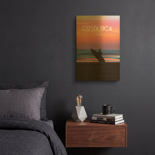 'Costa Rica' By Arctic Frame Gold Metal Wall Art
