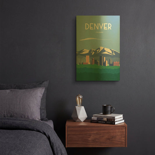 'Denver' By Arctic Frame Gold Metal Wall Art