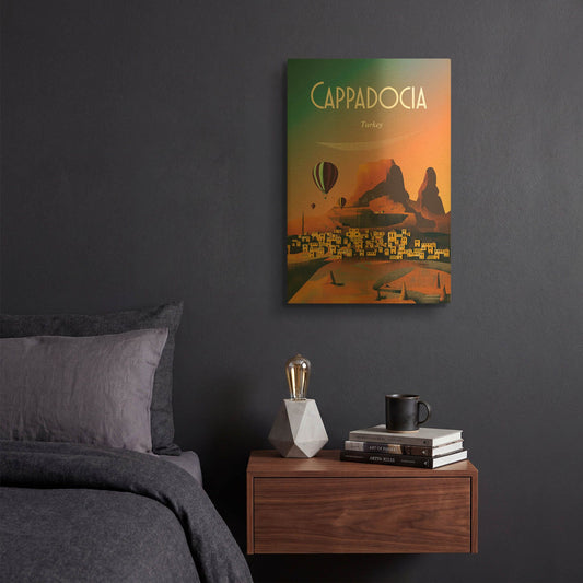 'Cappadocia Turkey' By Arctic Frame Gold Metal Wall Art