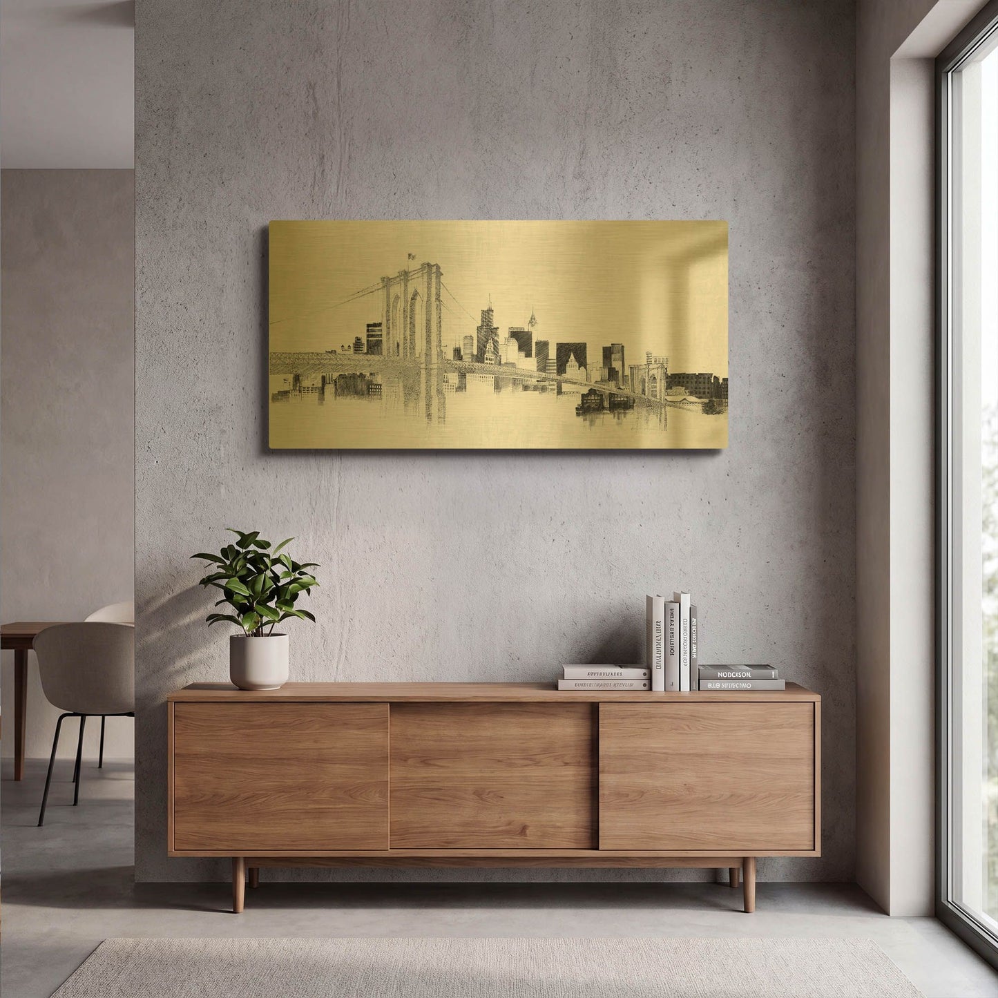 'Golden Vista' By Avery Tillmon Gold Metal Wall Art