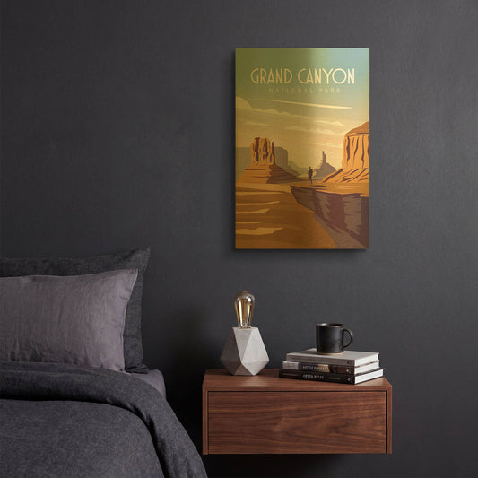'Grand Canyon National Park' By Arctic Frame Gold Metal Wall Art