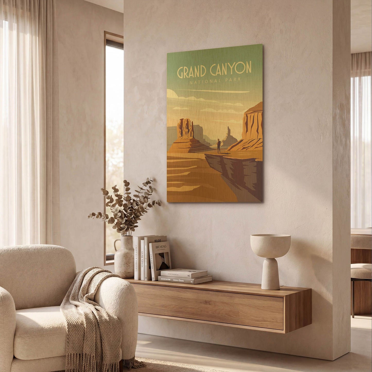 'Grand Canyon National Park' By Arctic Frame Gold Metal Wall Art