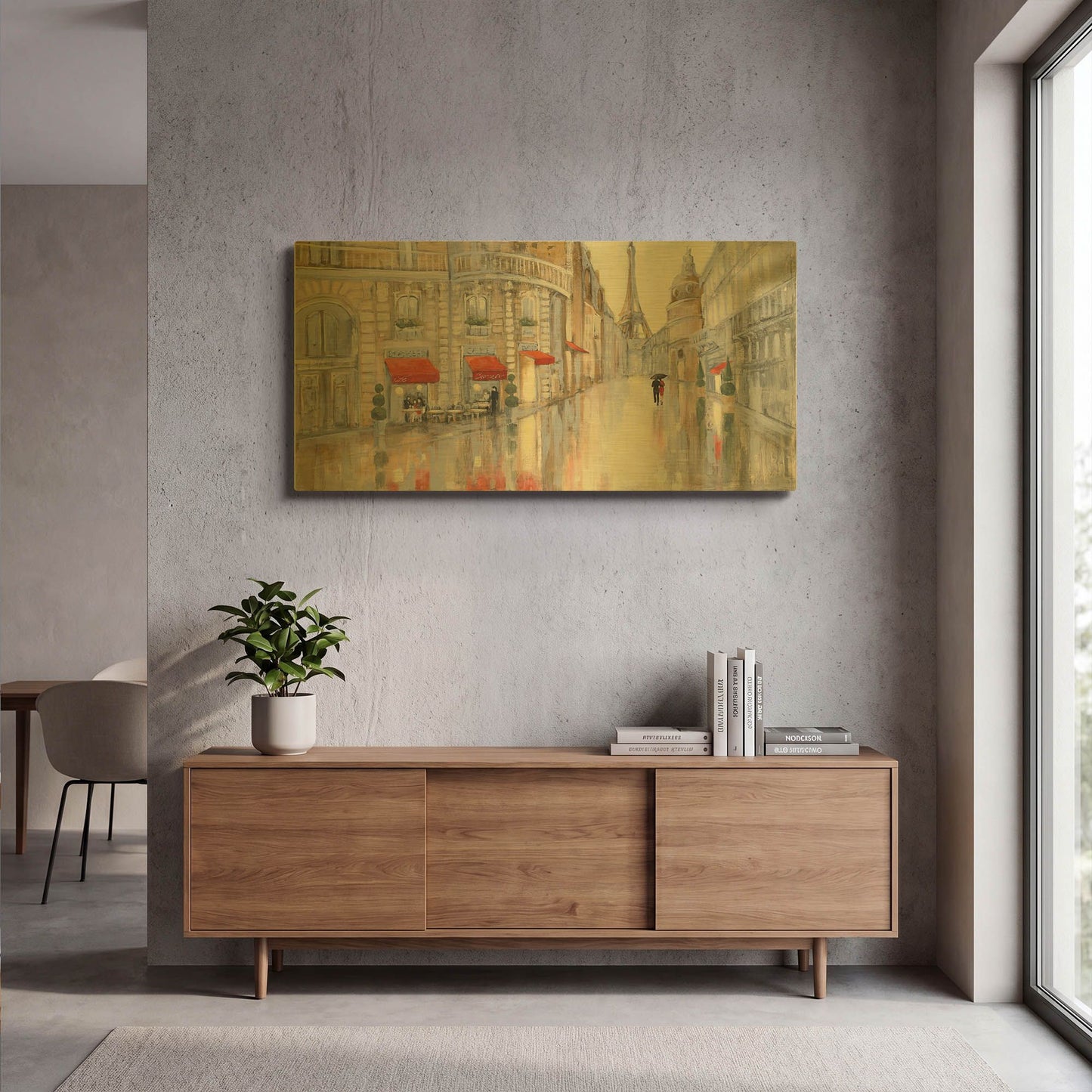 'Touring Paris Couple' By Julia Purinton Gold Metal Wall Art