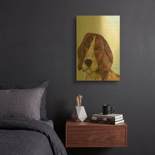 'Wanna Play III' By Courtney Prahl Gold Metal Wall Art