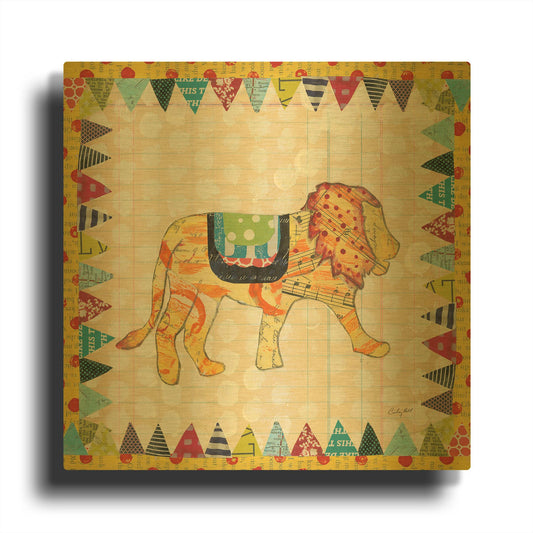 'Circus Fun IV' By Courtney Prahl Gold Metal Wall Art