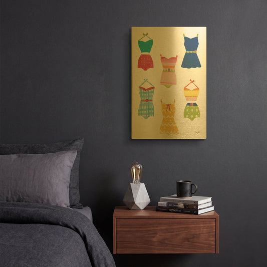 'Sea Sand Sun VI' By Courtney Prahl Gold Metal Wall Art