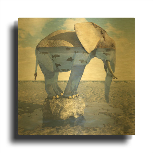 'Drinking Problem' By Cynthia Decker Gold Metal Wall Art