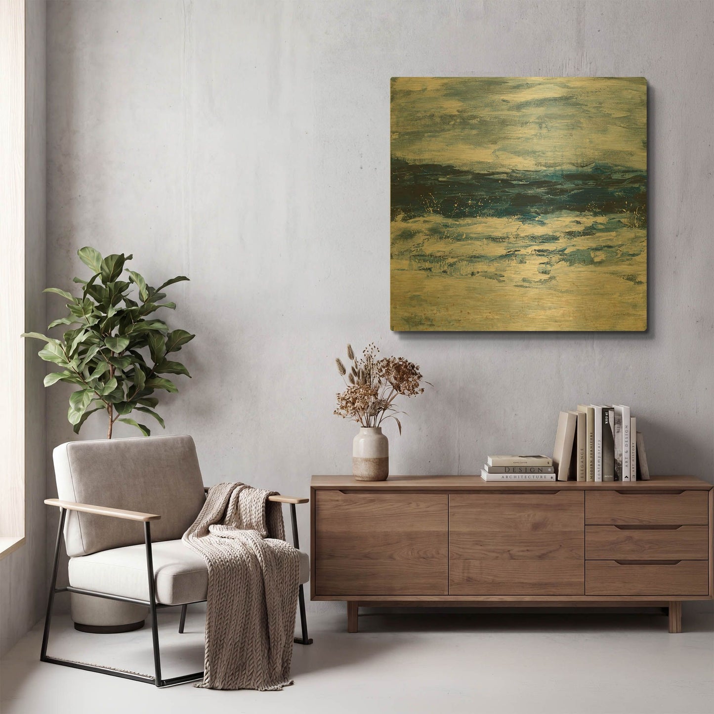 'Seaside Escape II' By Courtney Prahl Gold Metal Wall Art