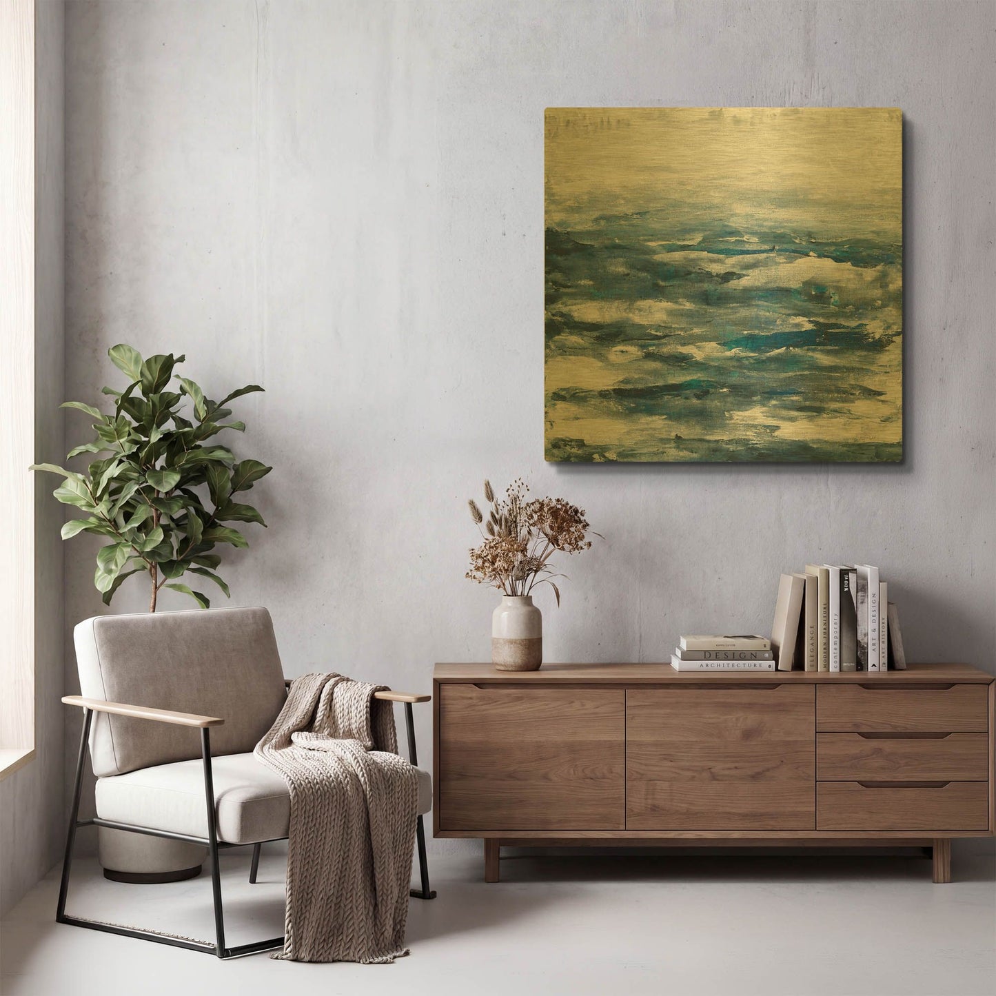 'Seaside Escape III' By Courtney Prahl Gold Metal Wall Art