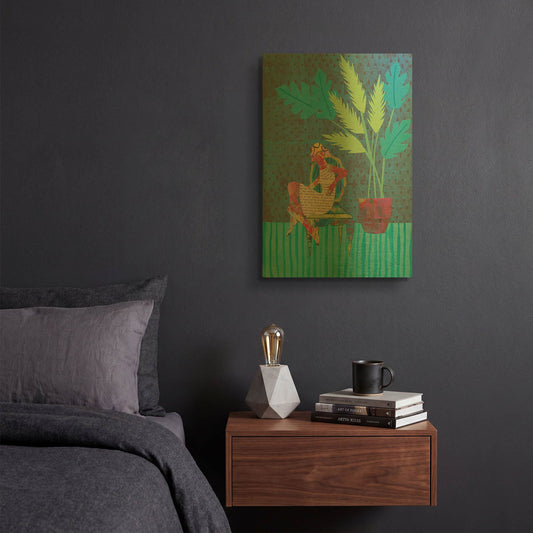 'Home Oasis' By Courtney Prahl Gold Metal Wall Art