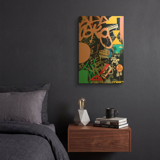 'Out of Meaning' By Irena Orlov Gold Metal Wall Art