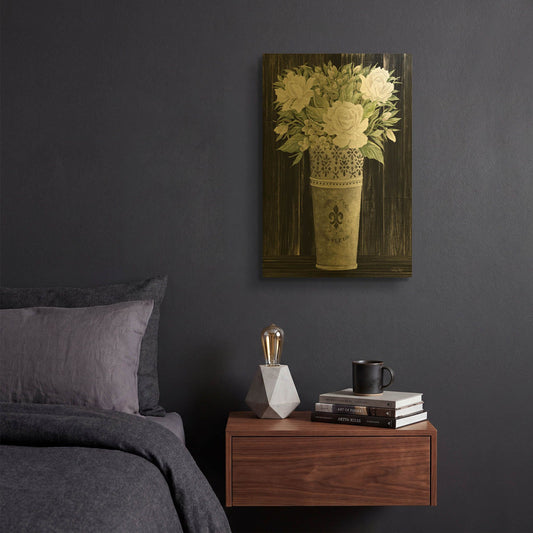 'Punched Tin Floral III' By Cindy Jacobs Gold Metal Wall Art