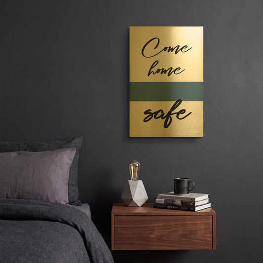 'Come Home Safe' By Cindy Jacobs Gold Metal Wall Art