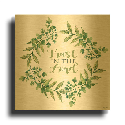 'Trust in the Lord Wreath' By Cindy Jacobs Gold Metal Wall Art