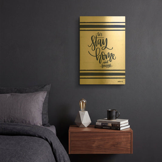 'Let' By Imperfect Dust Gold Metal Wall Art