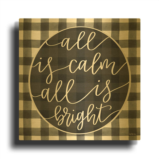 'All is Calm' By Imperfect Dust Gold Metal Wall Art