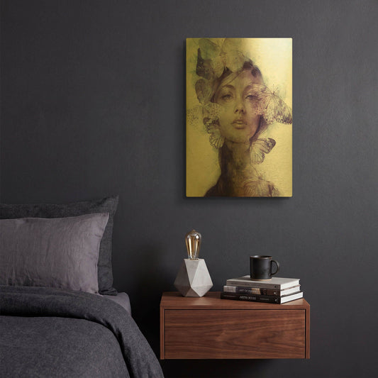 'Adorn' By Anna Dittman Gold Metal Wall Art
