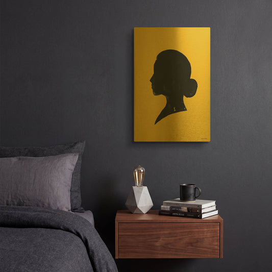 'Mustard Yellow Collection 1' By Rachel Nieman Gold Metal Wall Art