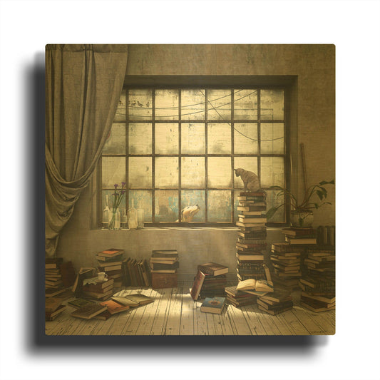 'Introvert' By Cynthia Decker Gold Metal Wall Art