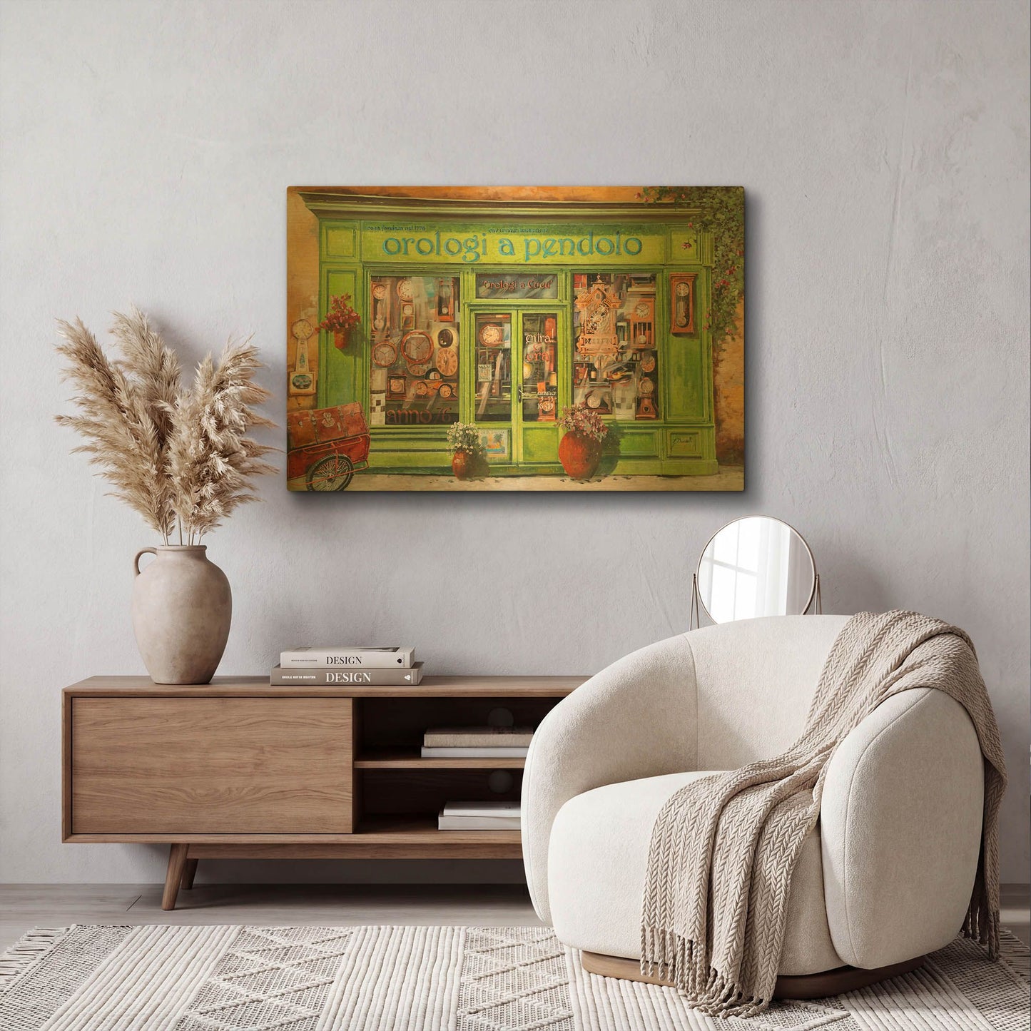 'Orologi a Pendolo' By Guido Borelli Gold Metal Wall Art