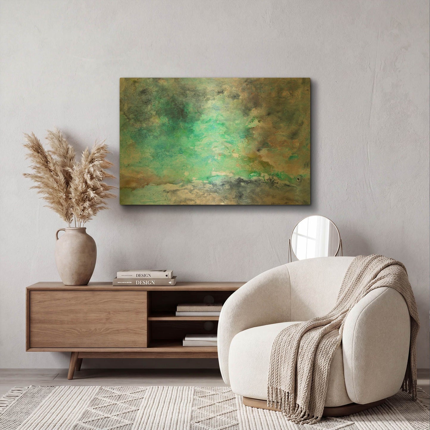 'Reflections of Nature' By Ingeborg Herckenrath Gold Metal Wall Art