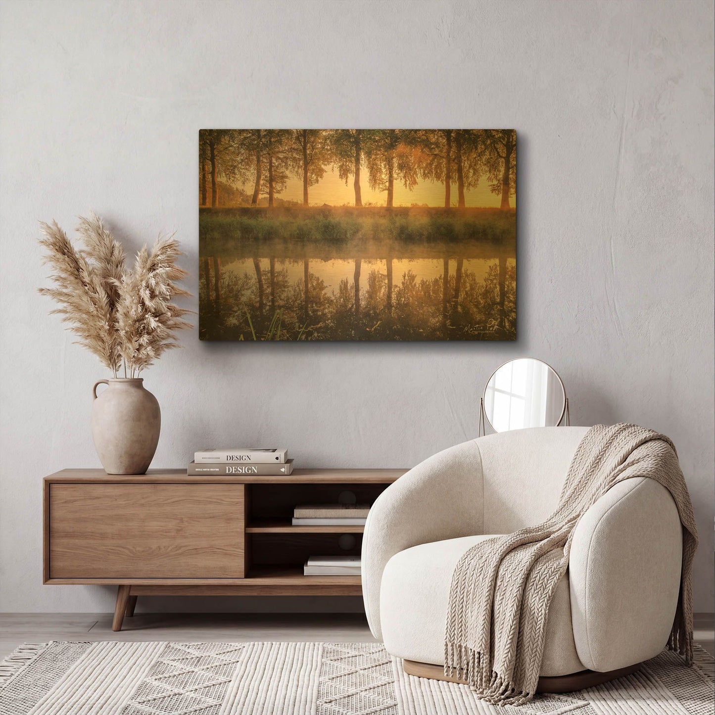 'Sunrise in the Netherlands' By Martin Podt Gold Metal Wall Art