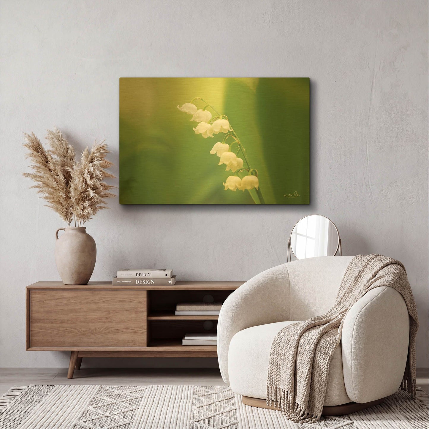 'Lily of the Valley' By Martin Podt Gold Metal Wall Art