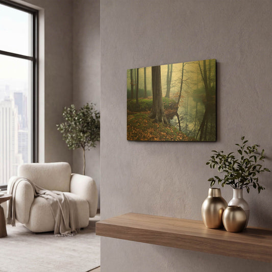 'Creepy Outside World' By Martin Podt Gold Metal Wall Art