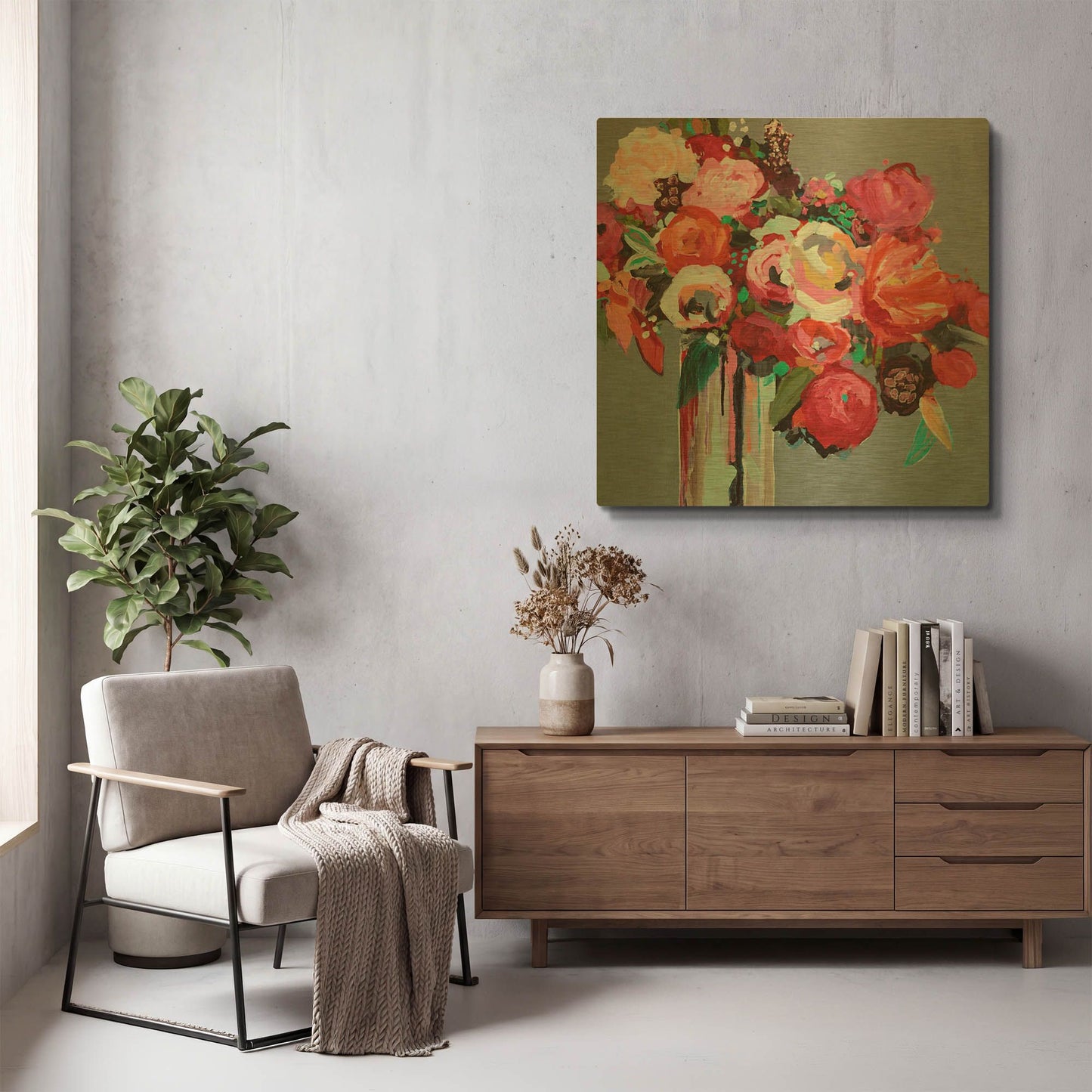 'Confetti' By Jacqueline Brewer Gold Metal Wall Art