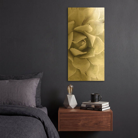 'Agave Panel 1' By Stellar Design Studio Gold Metal Wall Art