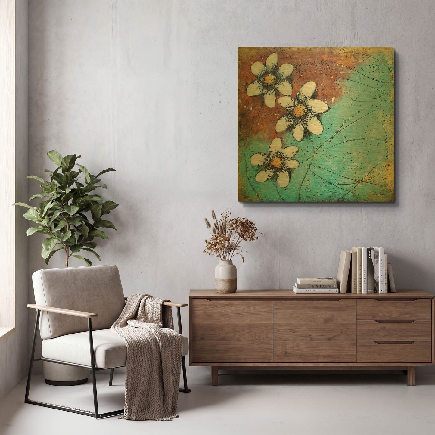 'Custom Balance I' By Britt Hallowell Gold Metal Wall Art